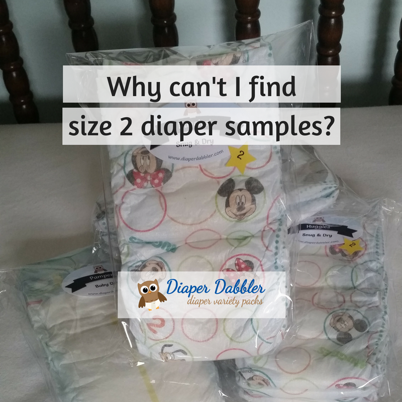 Why Can't I find Size 2 Diaper Samples?