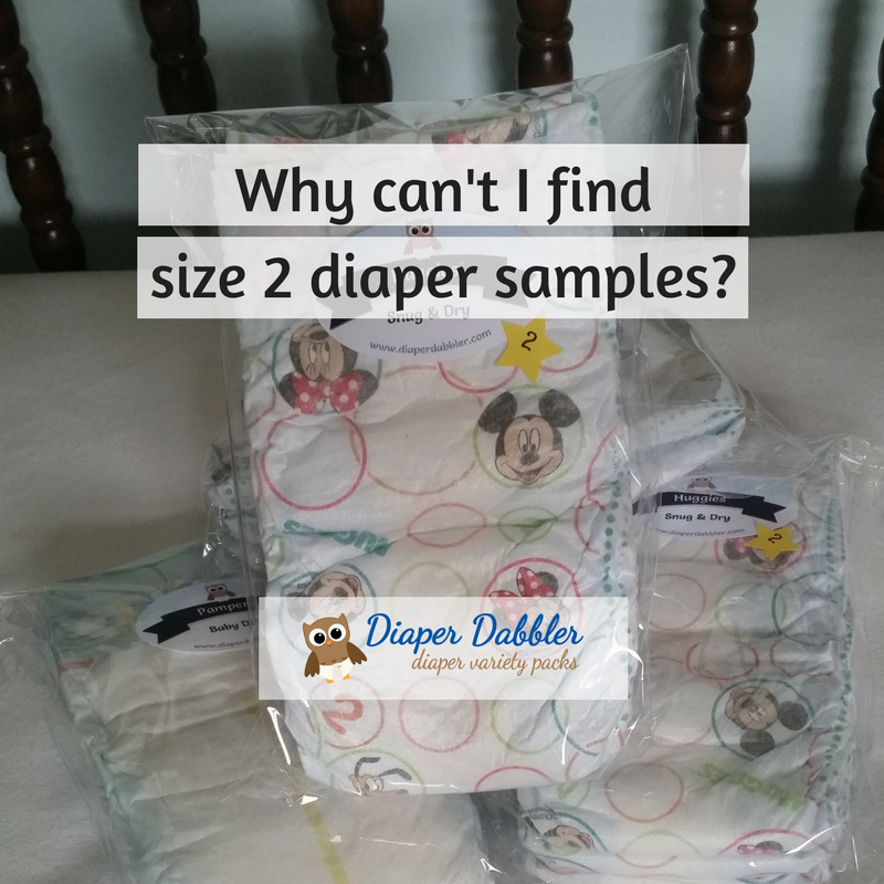 Why Can t I find Size 2 Diaper Samples Diaper Dabbler